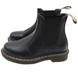 DR. MARTENS US Womens 6 EU 37 Black Vegan Leather‎ 2976 Chelsea Boots No Insoles